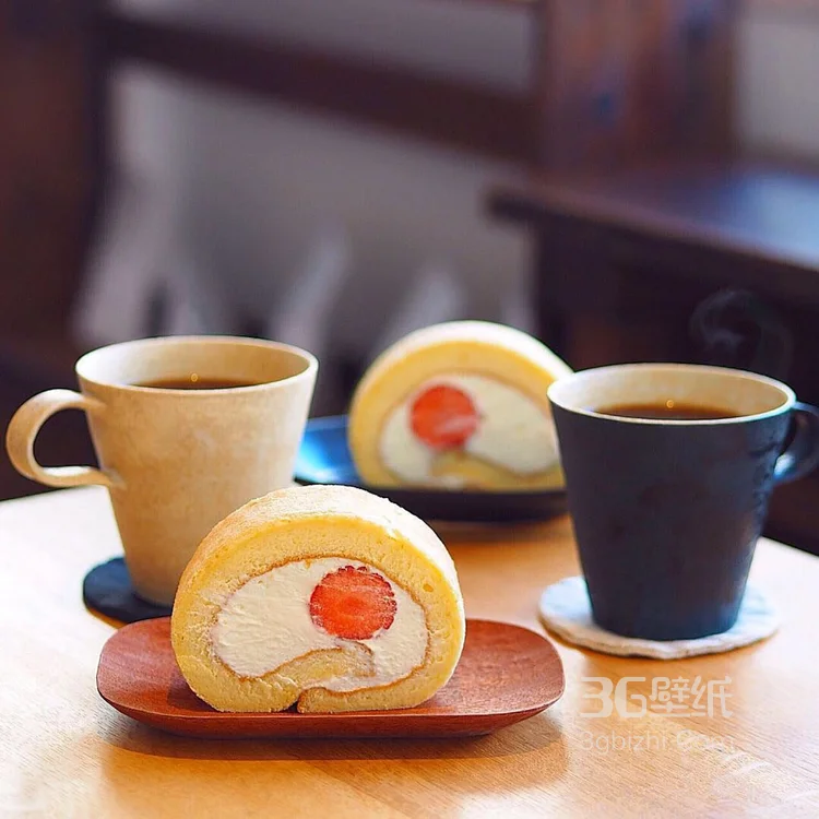 小清新早餐甜食配咖啡的美食图片6