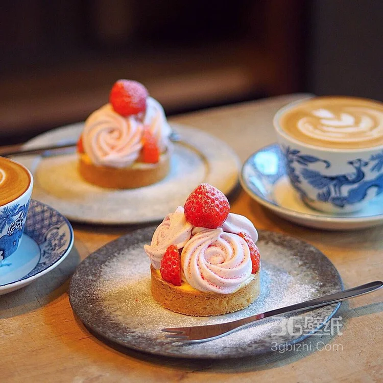 小清新早餐甜食配咖啡的美食图片5