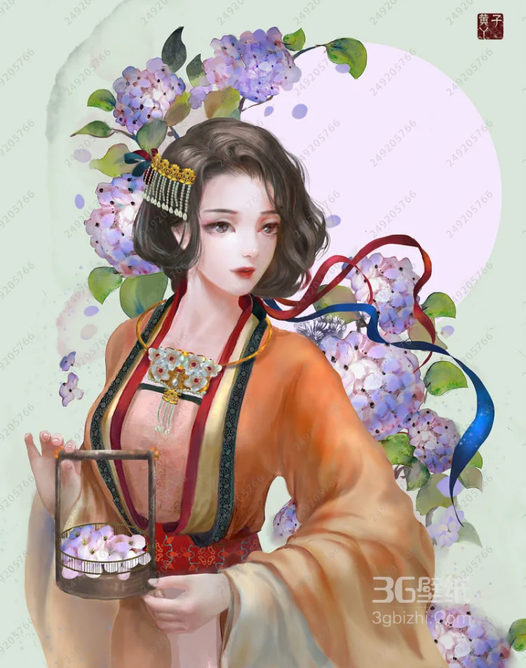 古风美人 古代的小姐们的手绘图片6