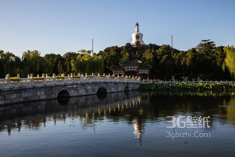 北海公园远眺故宫角楼好看漂亮大气景色图片6