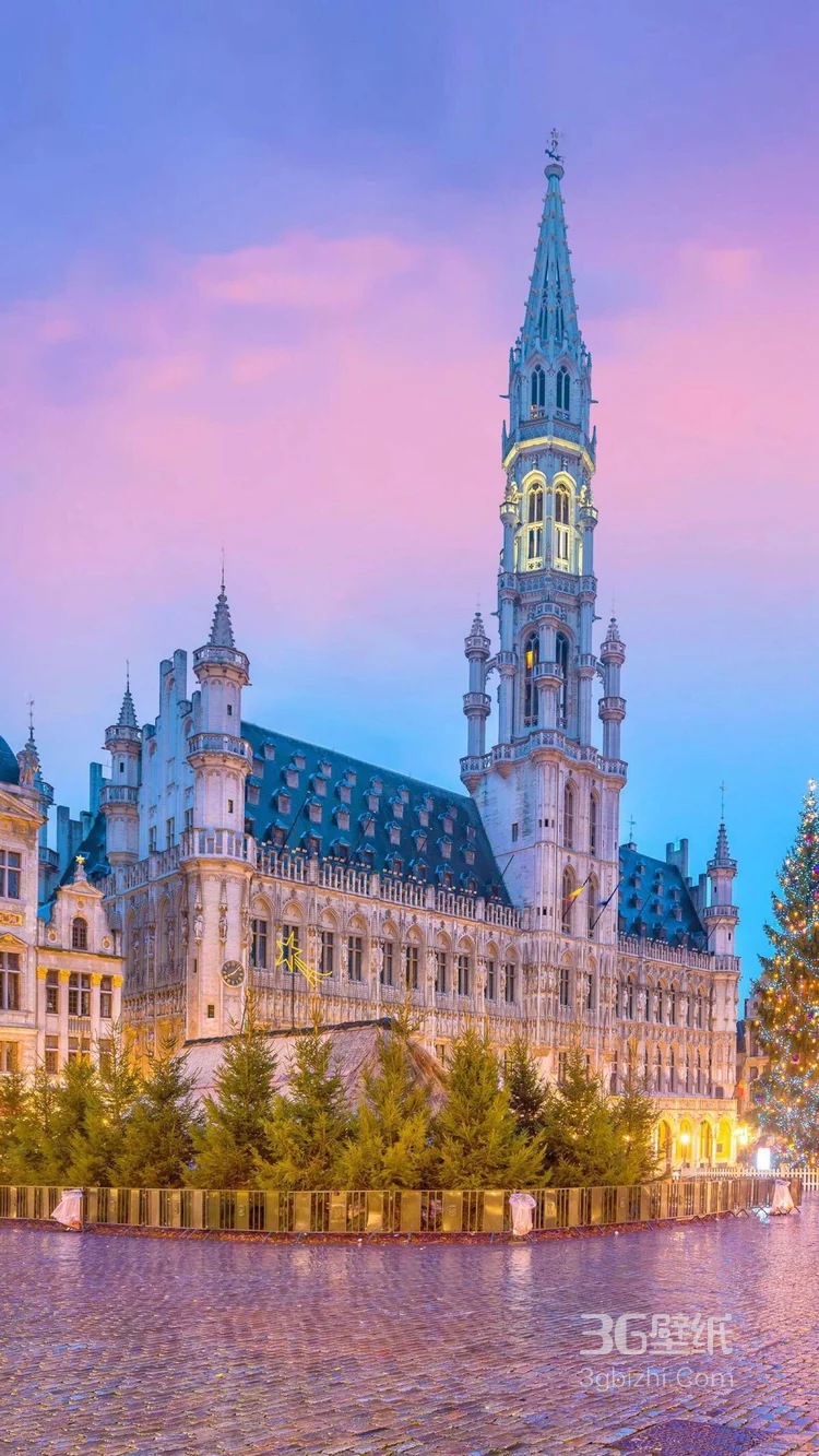 夕阳云海，乡间城镇，高清山水风景图片分享3