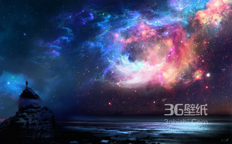 宇宙炫彩星河，黑洞等天文景观，无边无际的美！6