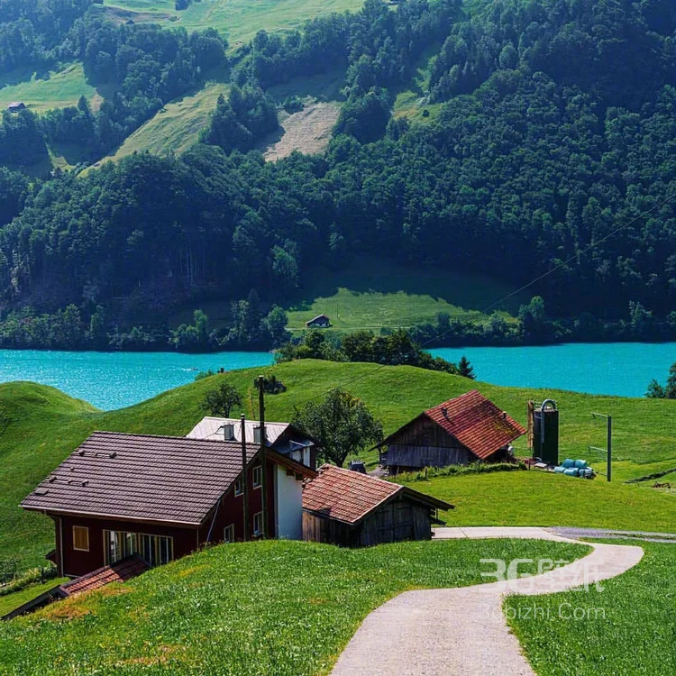 瑞士某傍山别墅的唯美景色，入目皆是郁郁葱葱的山山水水5