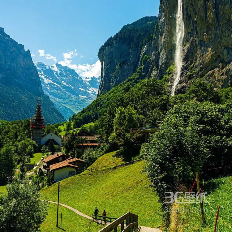 瑞士某傍山别墅的唯美景色，入目皆是郁郁葱葱的山山水水9
