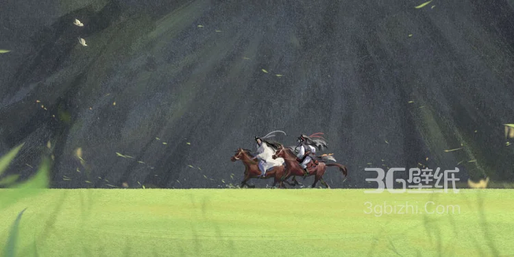 魔道祖师唯美手绘图片，只羡忘羡不羡仙，忘羡的云游生活6