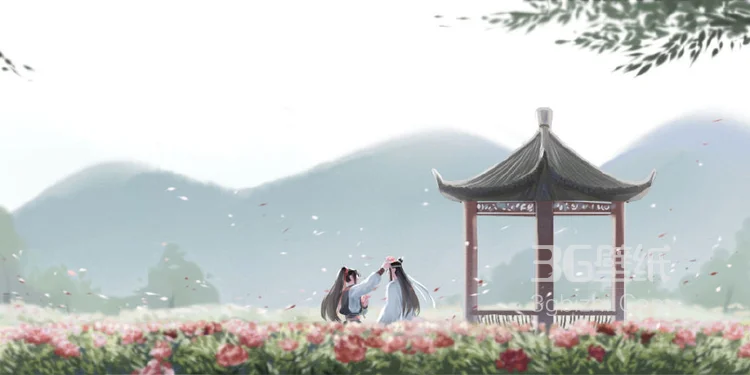魔道祖师唯美手绘图片，只羡忘羡不羡仙，忘羡的云游生活8