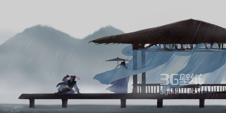 魔道祖师唯美手绘图片，只羡忘羡不羡仙，忘羡的云游生活4