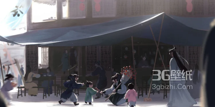 魔道祖师唯美手绘图片，只羡忘羡不羡仙，忘羡的云游生活2