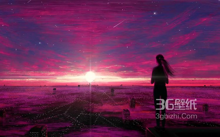 浪漫的二次元插画，唯美梦幻的动漫场景及人物图片8