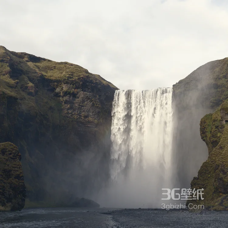 天然形成的大气的瀑布图片7