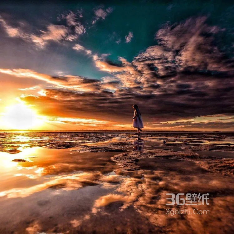 如诗如画，绚丽多彩的云 水 天 海各成一色唯美景色摄影图6