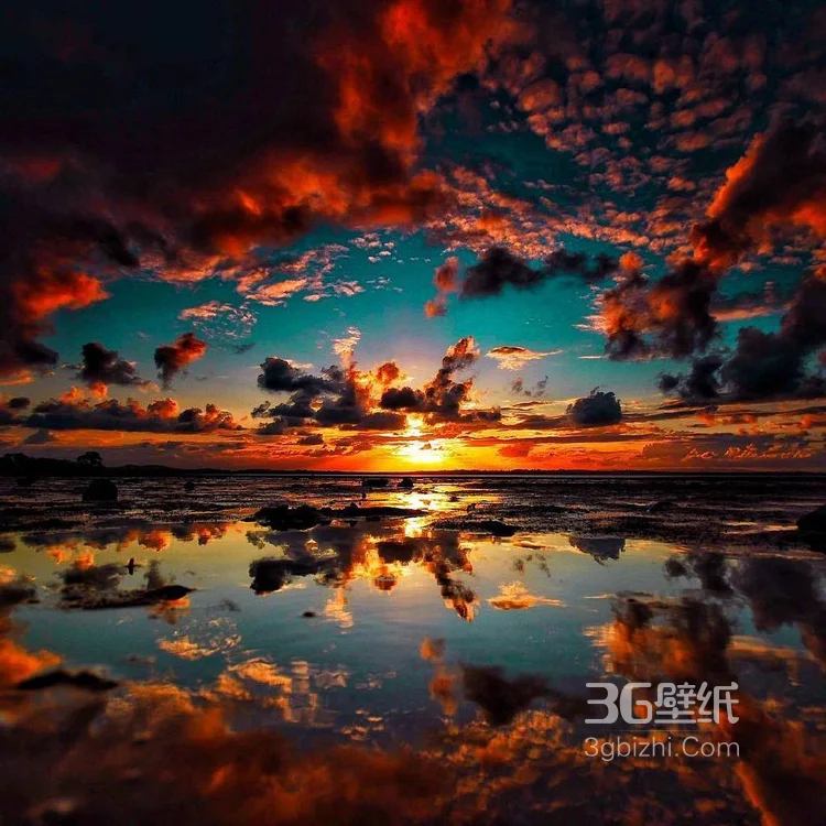 如诗如画，绚丽多彩的云 水 天 海各成一色唯美景色摄影图5