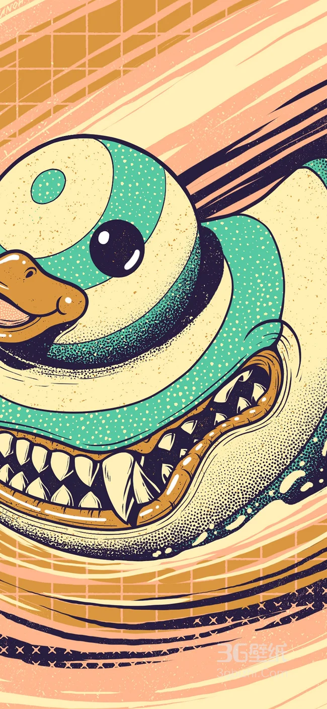 鸭子涂装的怪物手机壁纸，你看到什么就是什么1