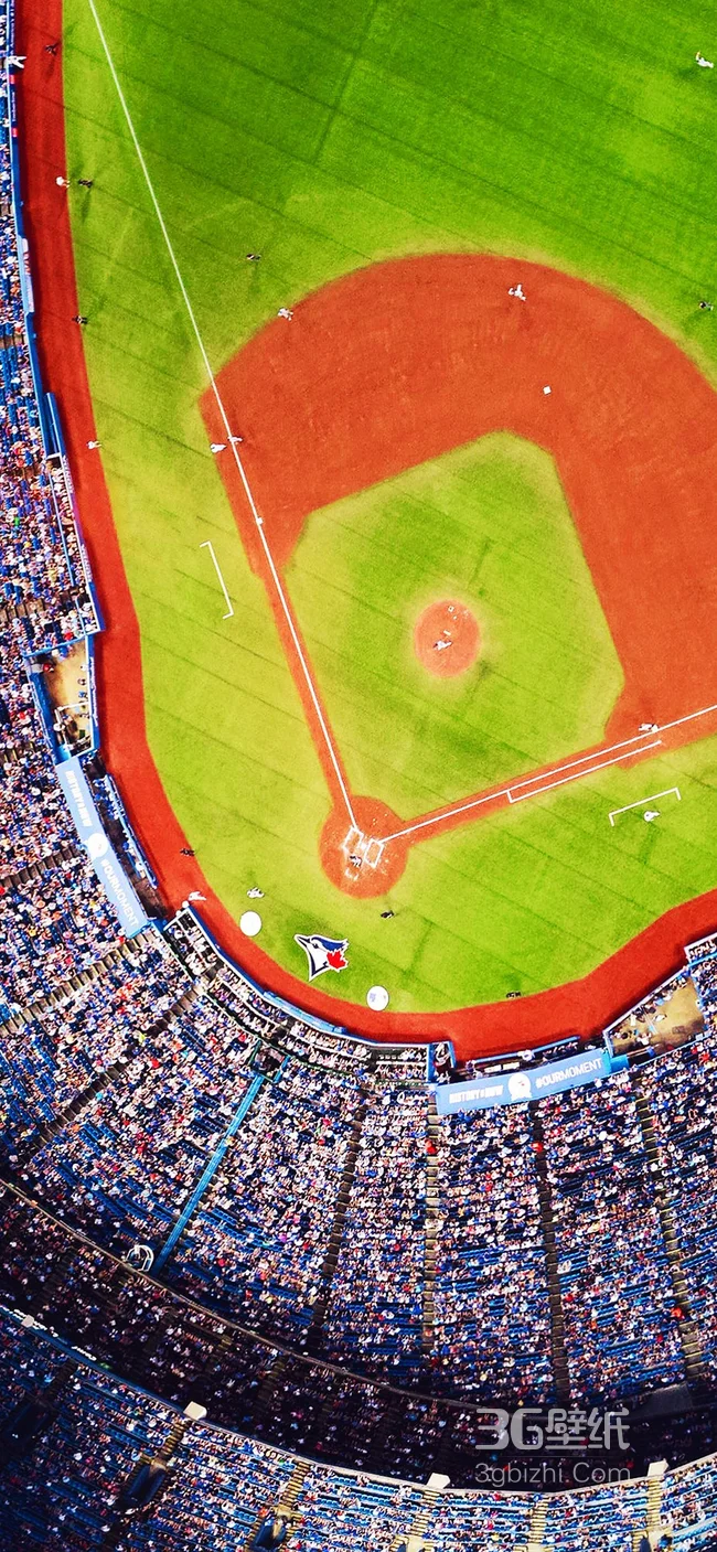 航拍的万人棒球体育馆手机壁纸1