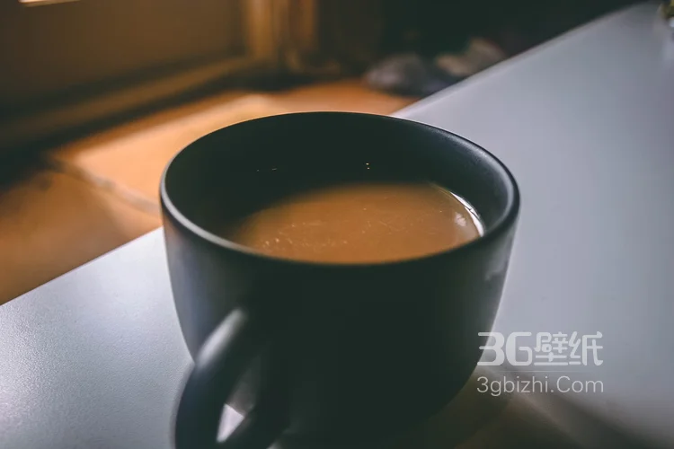 唯美静物黑色的咖啡杯和香浓的咖啡图片6