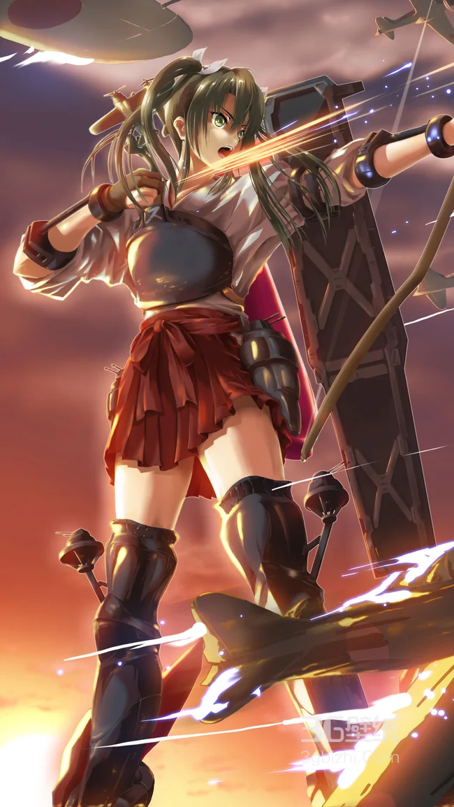 射箭的动漫女英雄手机壁纸1