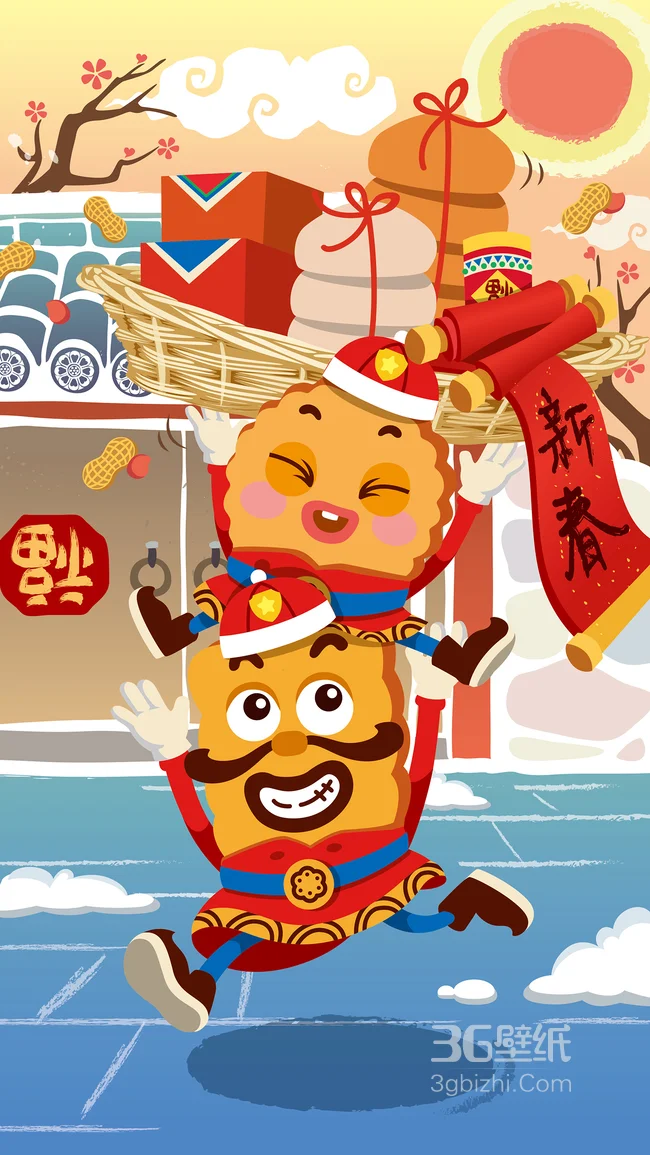 饼干警察主题新年壁纸图片下载1