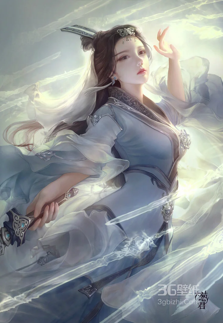 古风人物，美人绘画图片欣赏，绘师大葱君作品6