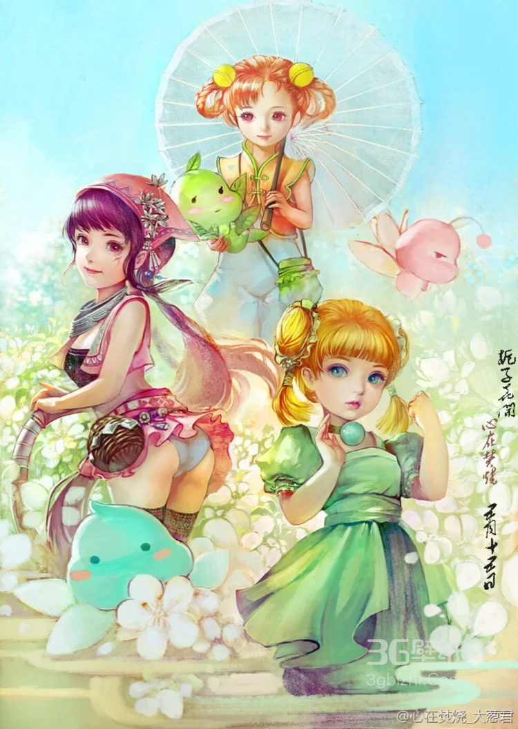 古风人物，美人绘画图片欣赏，绘师大葱君作品7