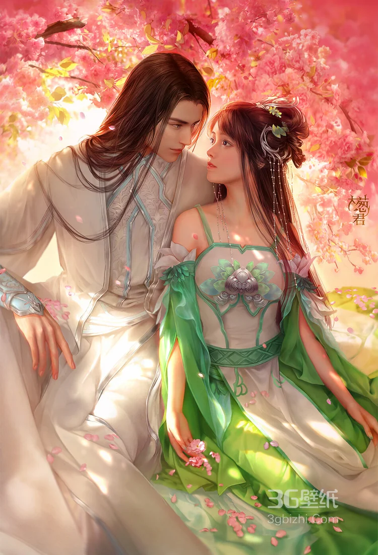 古风人物，美人绘画图片欣赏，绘师大葱君作品2