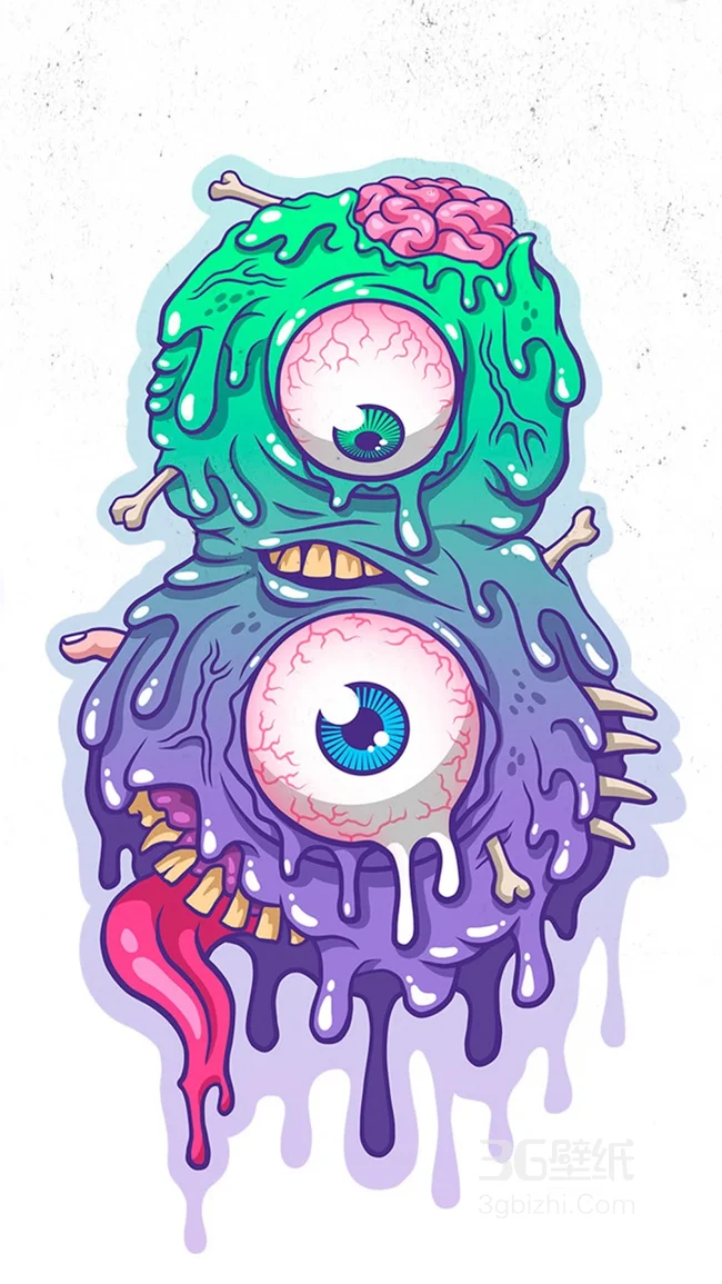 脑洞大开手绘的文字8图案手机壁纸1