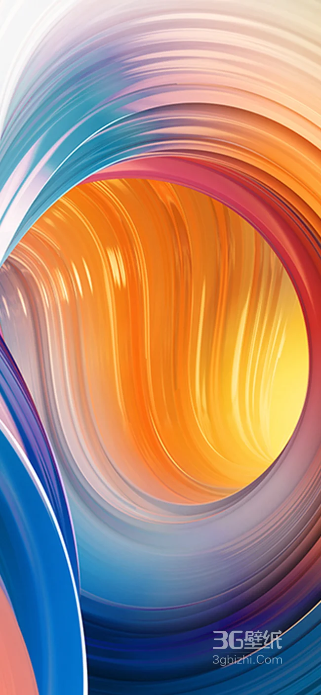 抽象黄蓝渐变拉丝的线条创意手机壁纸1