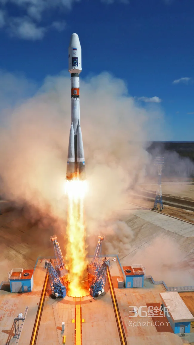 发射场升空的火箭高清手机壁纸1