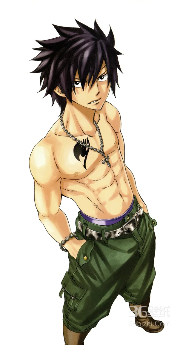 穿军绿色裤子露健硕肌肉的海贼王人物1