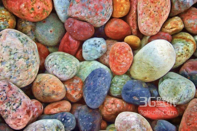 石头，鹅卵石，以及五颜六色的石头唯美图片8