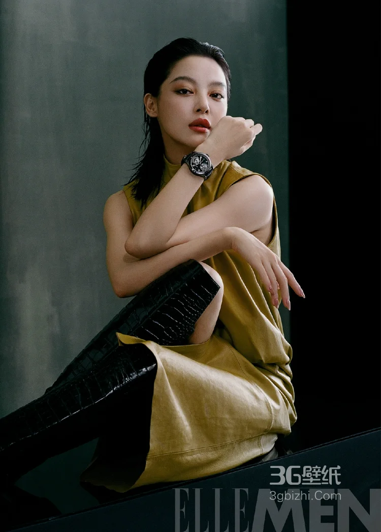 辛芷蕾皮衣系列穿搭气场，表现力十足写真图片6