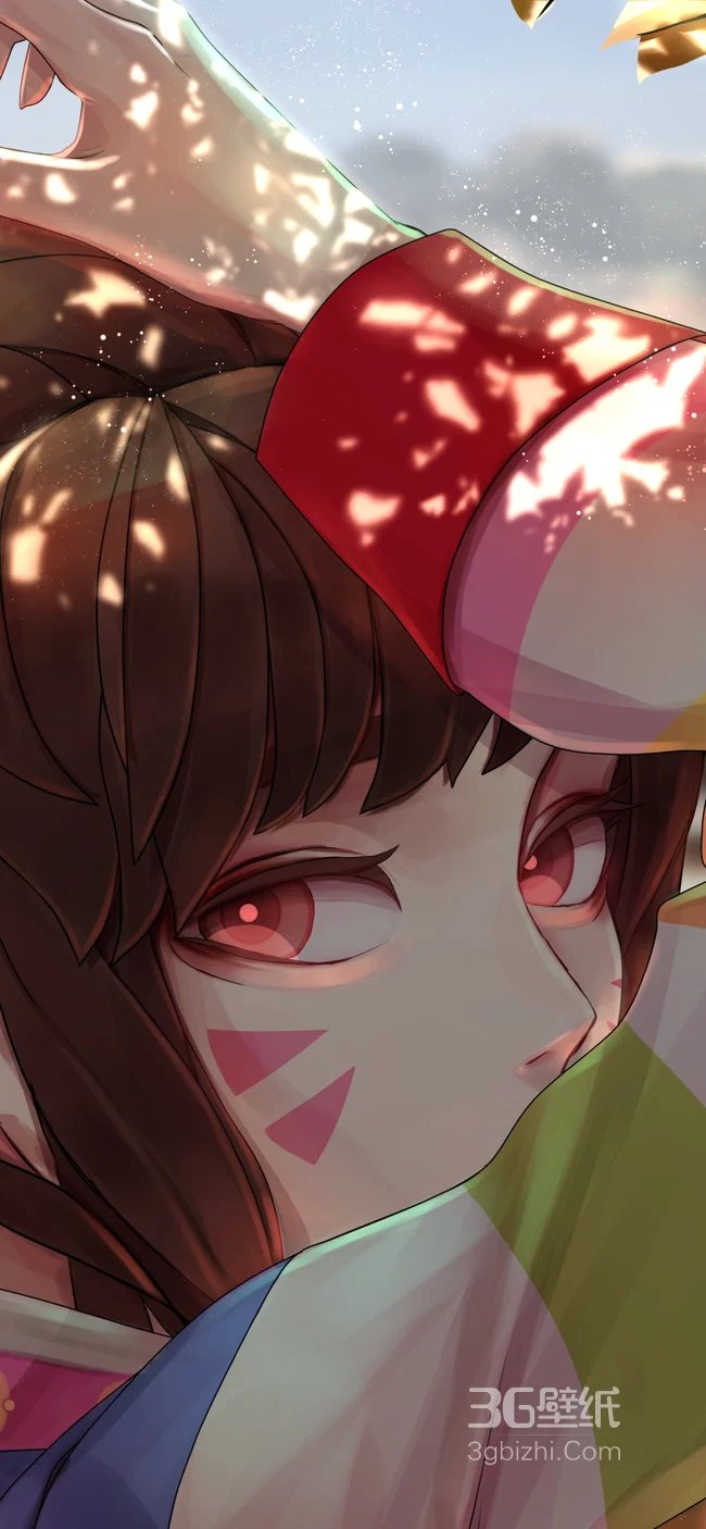 阳光下的大眼睛动漫美少女侧颜高清手机壁纸图片1