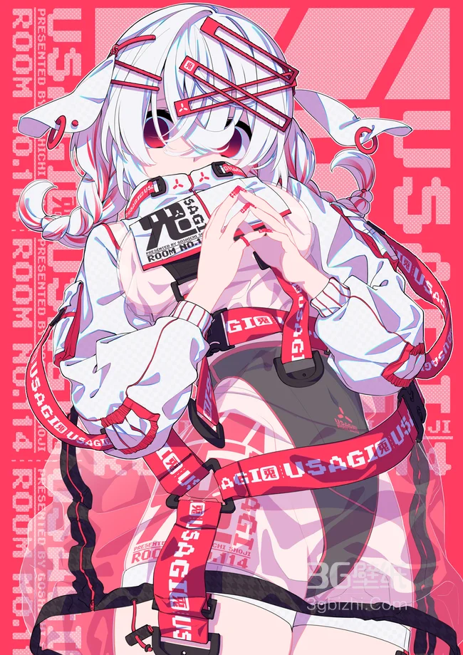 数码风可爱的动漫少女海报手机壁纸1