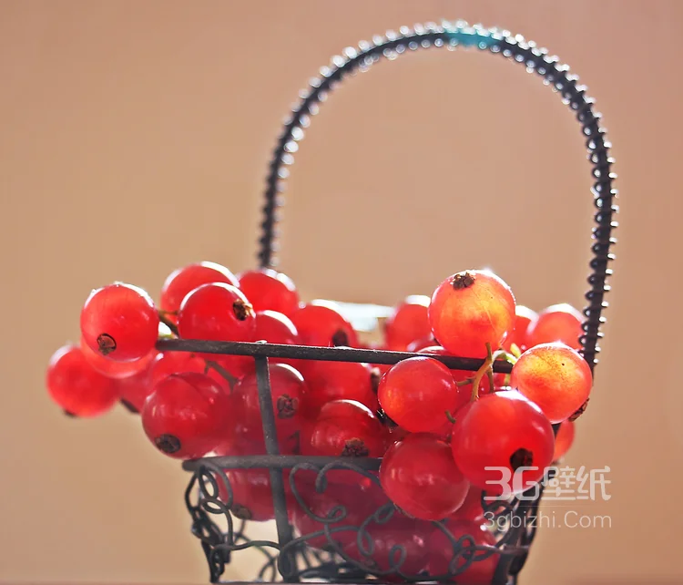 果实成串的紅醋栗搭配各种甜点水果高清好看图片5