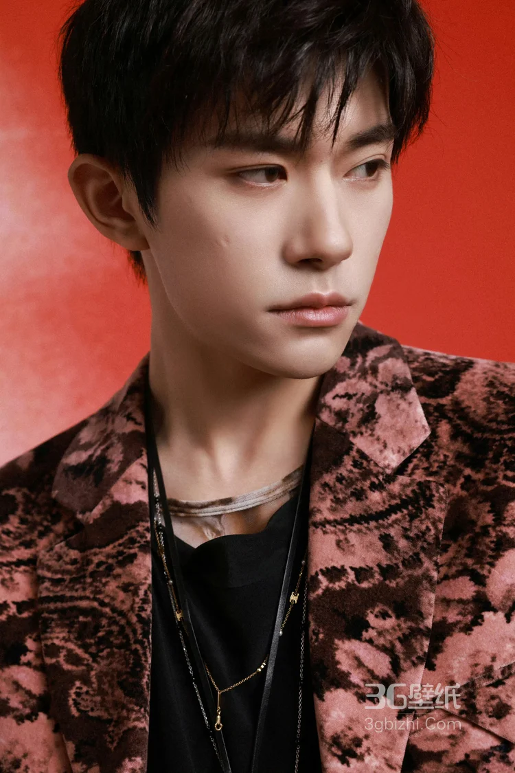 易烊千玺雅痞复古大花时装西服痞帅写真图片5