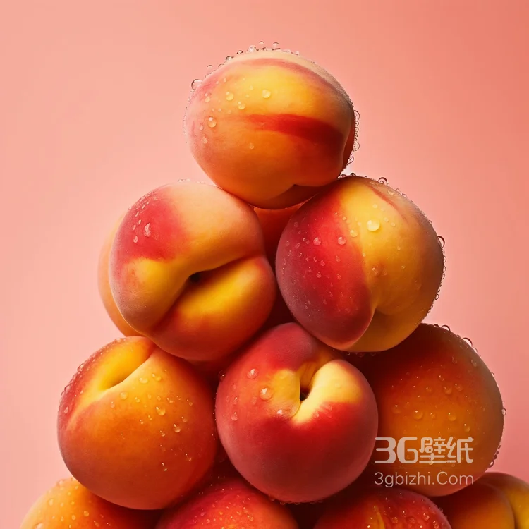 色泽诱人的水蜜桃高清摄影图片2