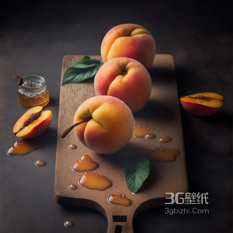 色泽诱人的水蜜桃高清摄影图片3