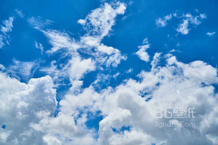 蓝蓝的天上白云飘，美丽的天空白云云朵风景背景图片7