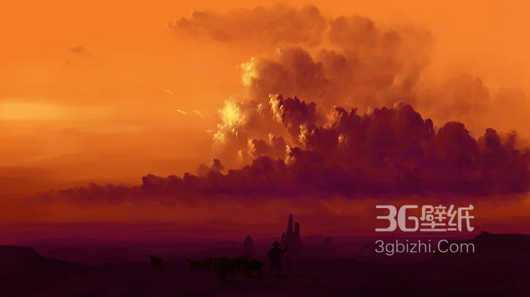 火红的或粉色天空云彩美图，它们像烈火，像棉花糖，在蔚蓝的天空中绽放4