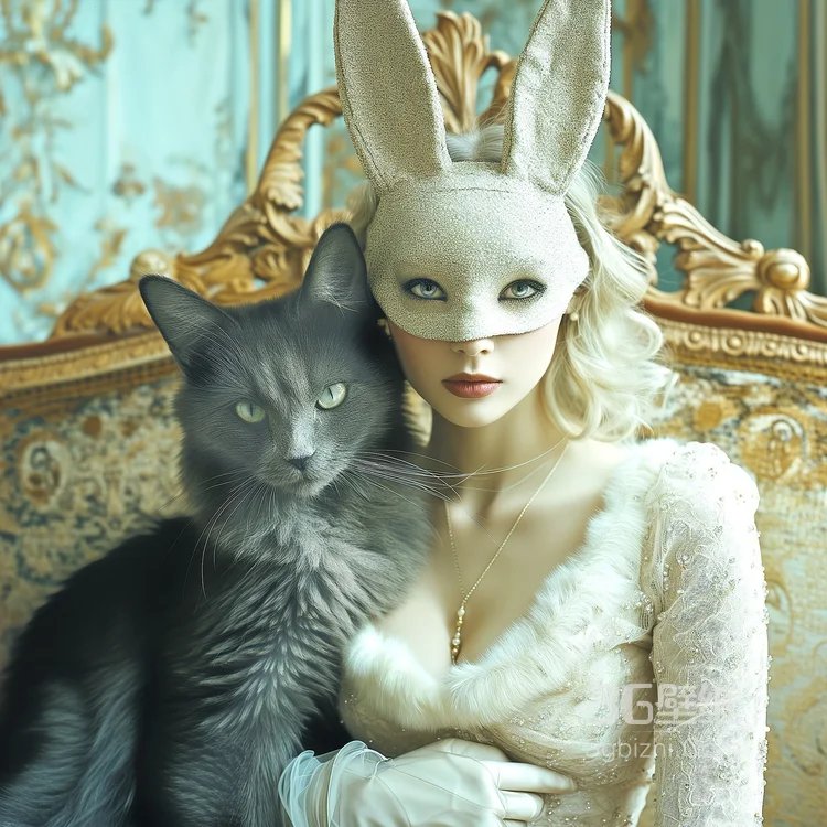 欧美美女与动物超美艺术摄影，闭着眼睛，头上顶着鸽子的西方14147大但人文艺术摄影美图图集6