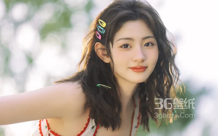 夏末的记忆,美丽女孩赵晴吊带波点裙山野间浪漫写真图集9