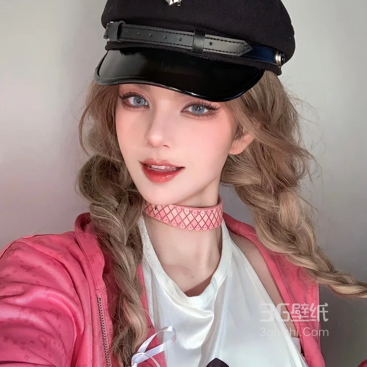 美式甜心宝贝头像，戴着帽子，双马尾辫发型时尚可人甜美美女高清头像图片3