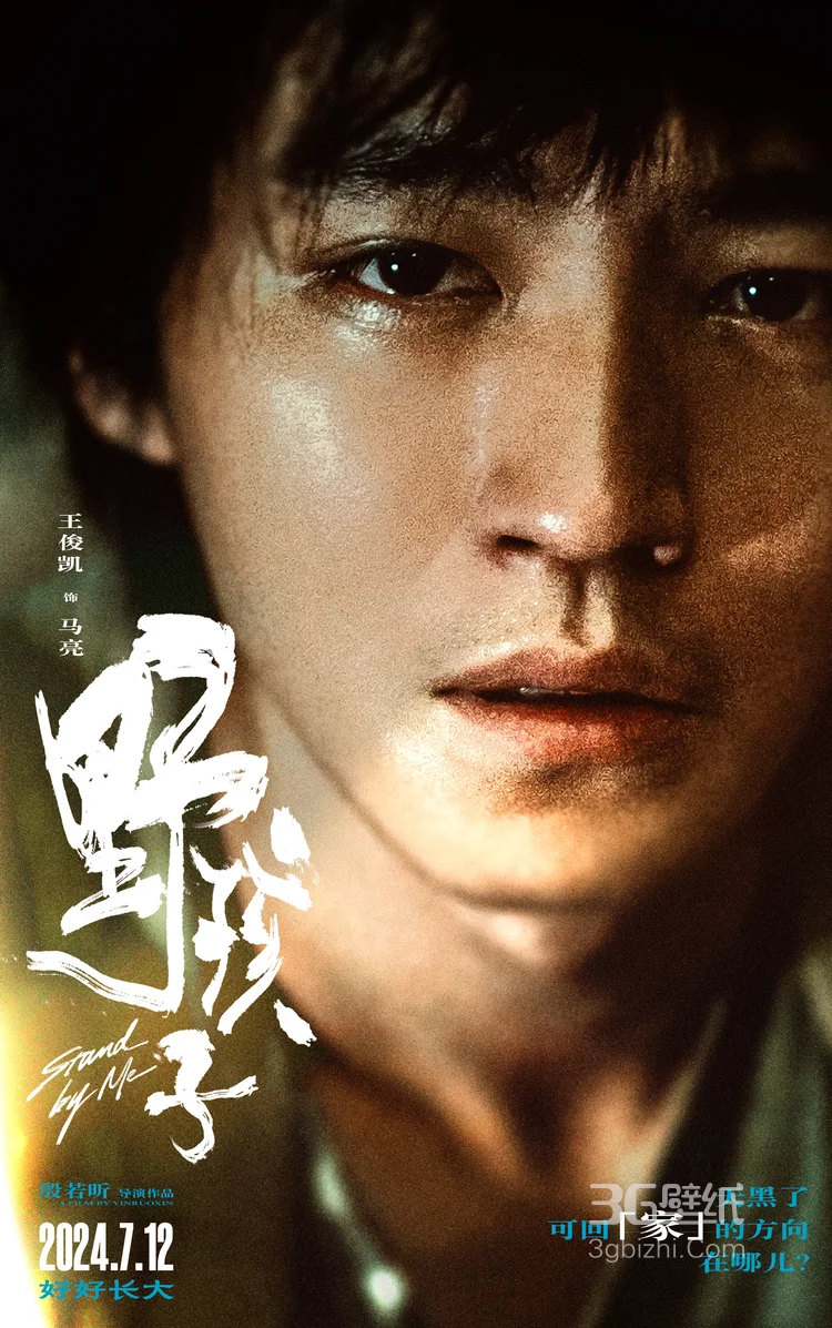 王俊凯主演电影《野孩子》人物角色宣传海报图片，7月12日，有家有盼，好好长大吧！2