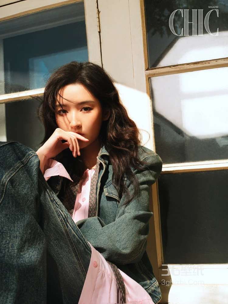 王玉雯时尚牛仔，裙装系列 不同个性酷飒秋装户外穿搭登封写真美照6