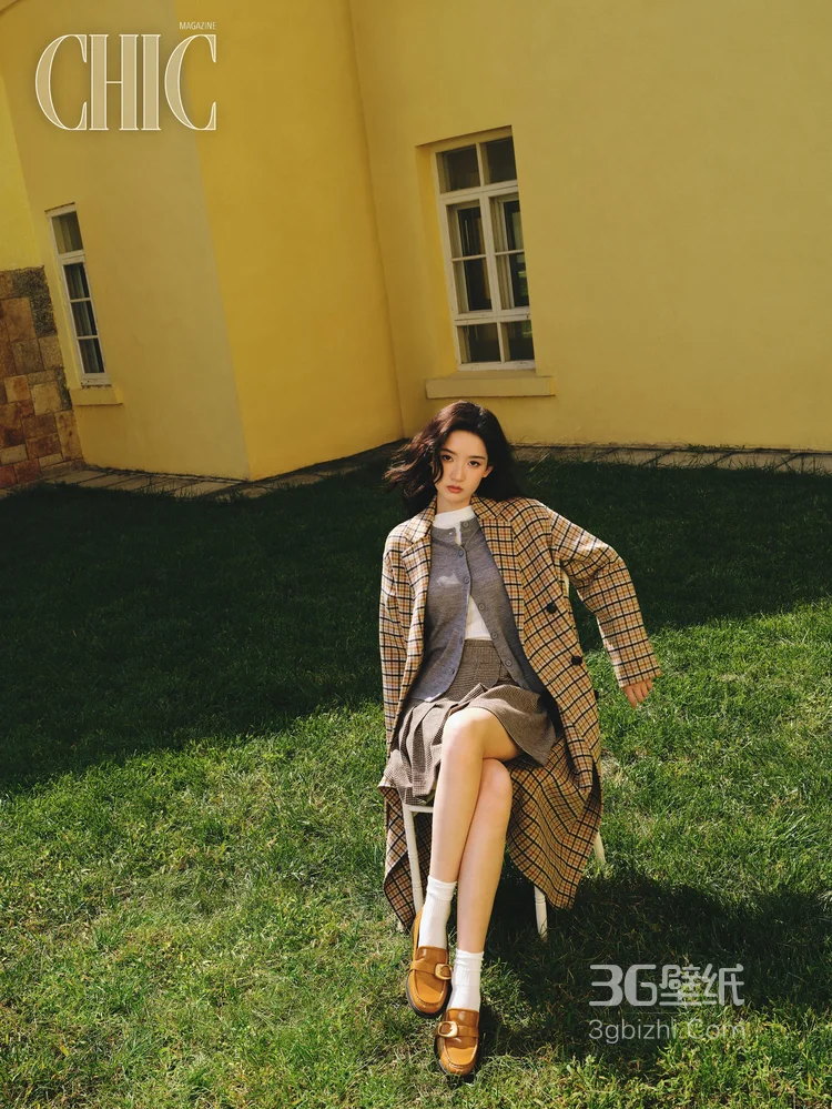 王玉雯时尚牛仔，裙装系列 不同个性酷飒秋装户外穿搭登封写真美照5