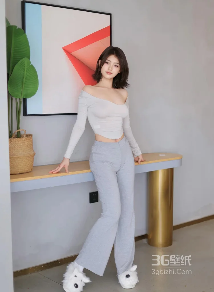 休闲居家裤，被有腹肌的美女小橘子orange穿出别样韵味！4