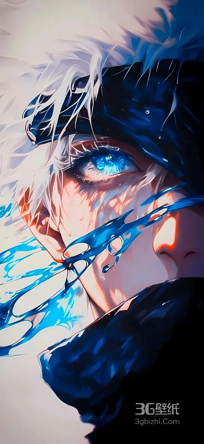 五条悟，《咒术回战》五条悟酷帅AI手机壁纸图片1