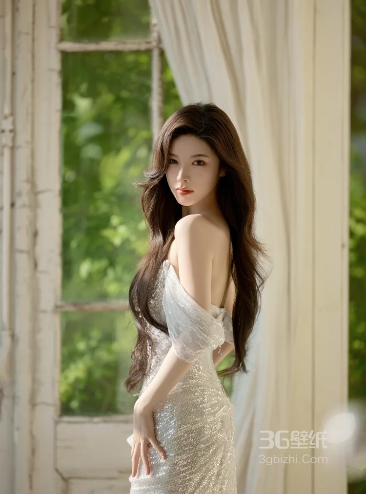 戴燕妮性感优雅低胸礼服穿搭午后写真大图6