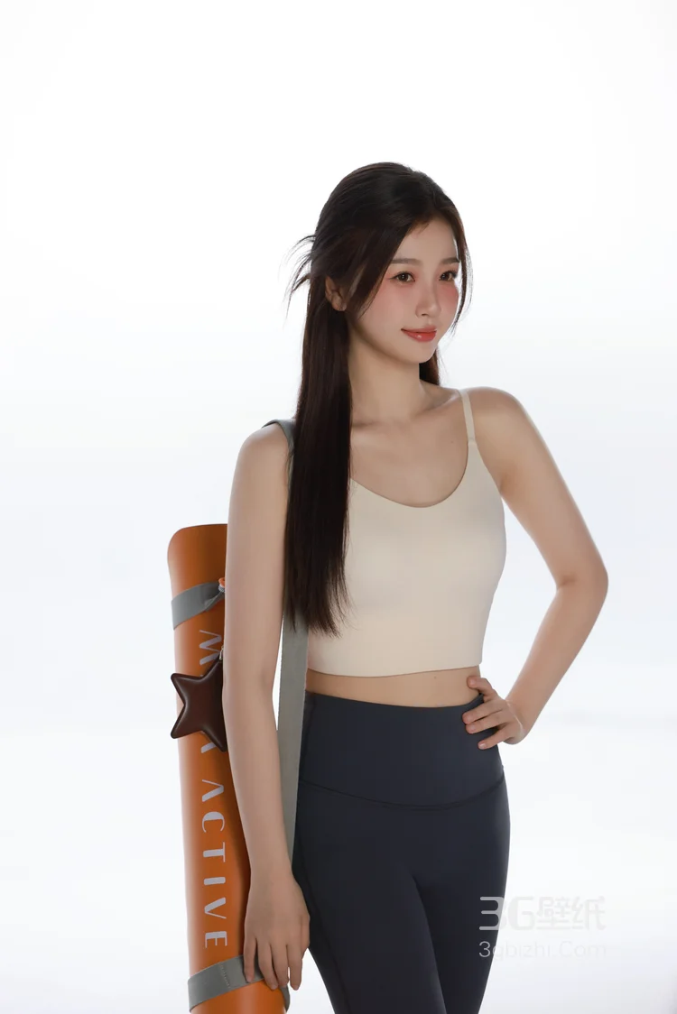 虞书欣紧身背心加瑜伽裤穿搭显紧致身材超高清写真，粉扑扑的画面太美啦2