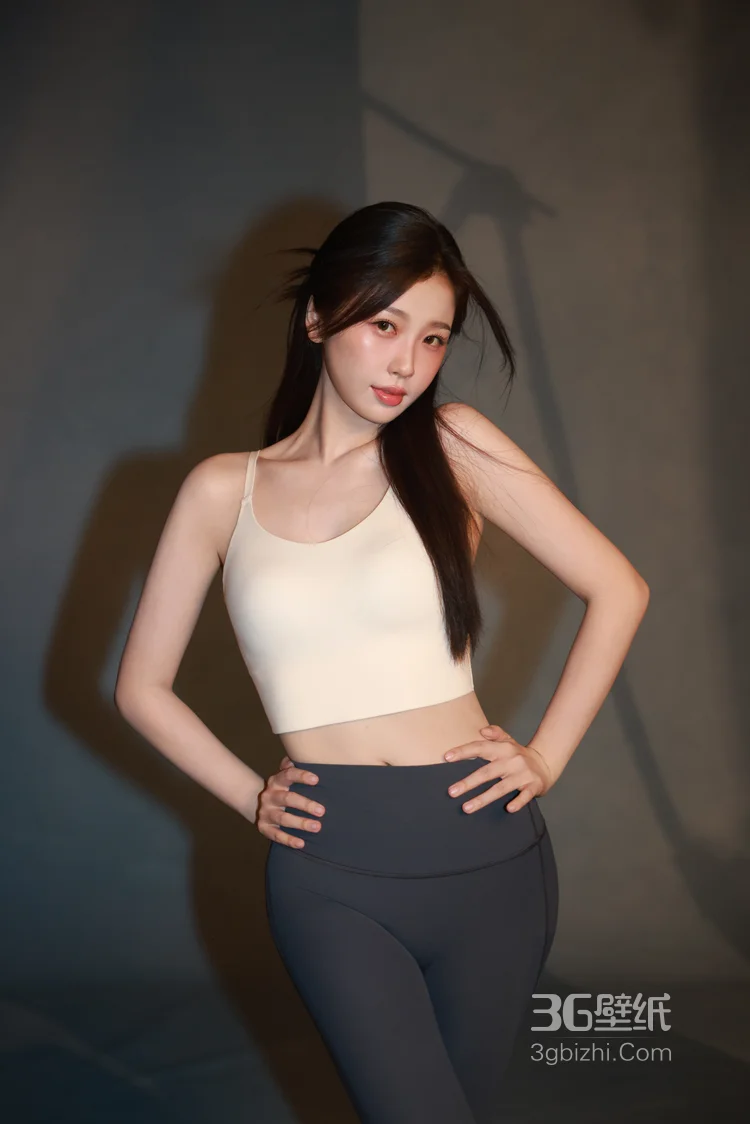 虞书欣紧身背心加瑜伽裤穿搭显紧致身材超高清写真，粉扑扑的画面太美啦3
