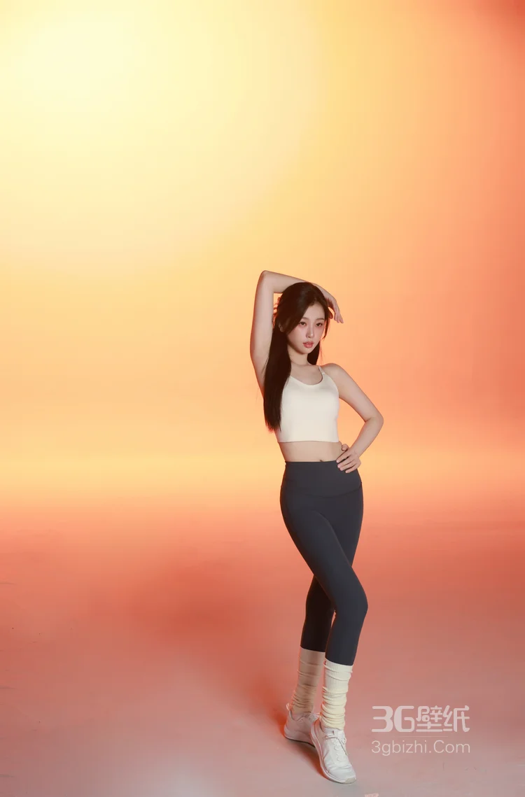 虞书欣紧身背心加瑜伽裤穿搭显紧致身材超高清写真，粉扑扑的画面太美啦6